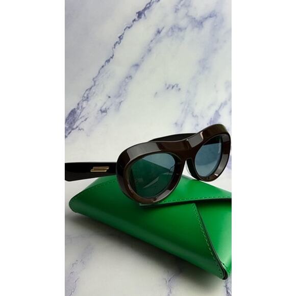 NEW Bottega Veneta BV1284S Brown Blue Aviator Sunglasses main image 5